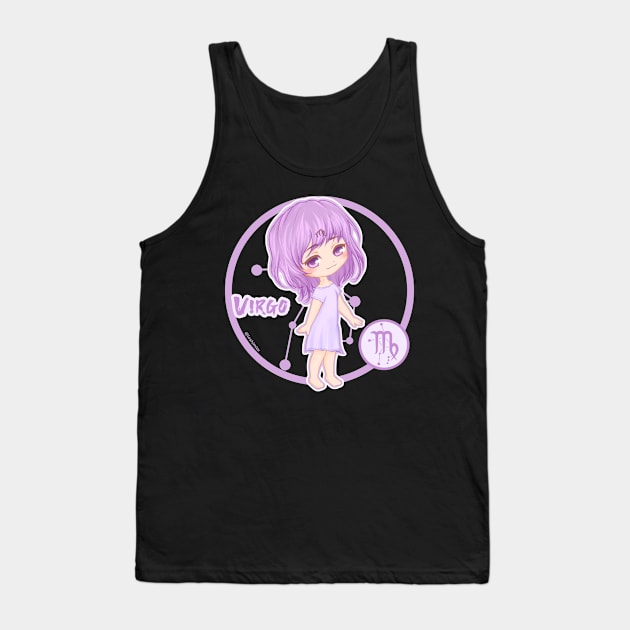 Chibi Zodiac Virgo Tank Top by LoShimizu